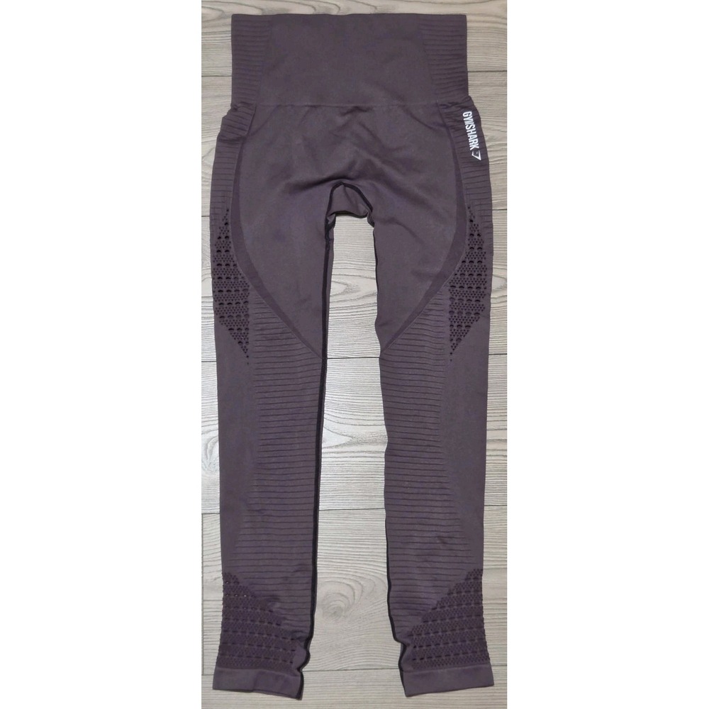 Gymshark Energy Seamless High Rise Graphic Logo Leggings Gray Medium